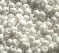25g 5/0 White Pearl Lustre Fringe Drops